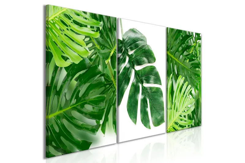Tavla Palm Leaves 3 Parts 120x60 - Artgeist sp. z o. o. — Artgeist sp. z o. o.