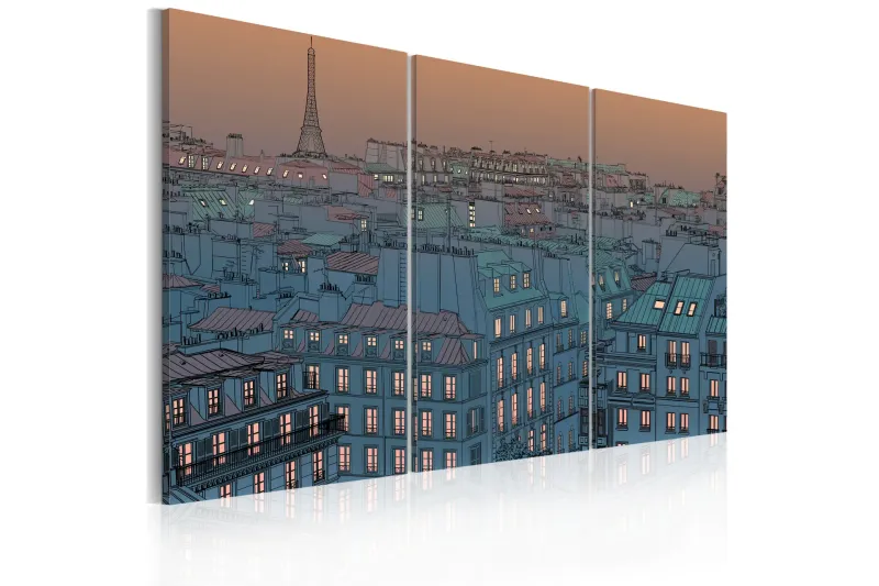 Tavla Paris The City Goes To Sleep 120x80 - Artgeist sp. z o. o. — Artgeist sp. z o. o.