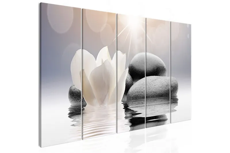 Tavla Pebbles In Water 5 Parts Narrow 200x80 - Artgeist sp. z o. o. — Artgeist sp. z o. o.