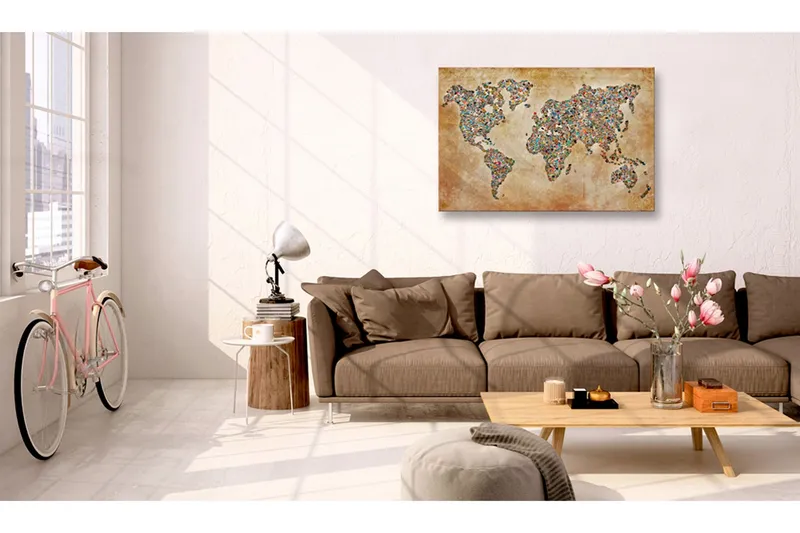 Tavla Postcards from the World 120x80 - Artgeist sp. z o. o. — Artgeist sp. z o. o.