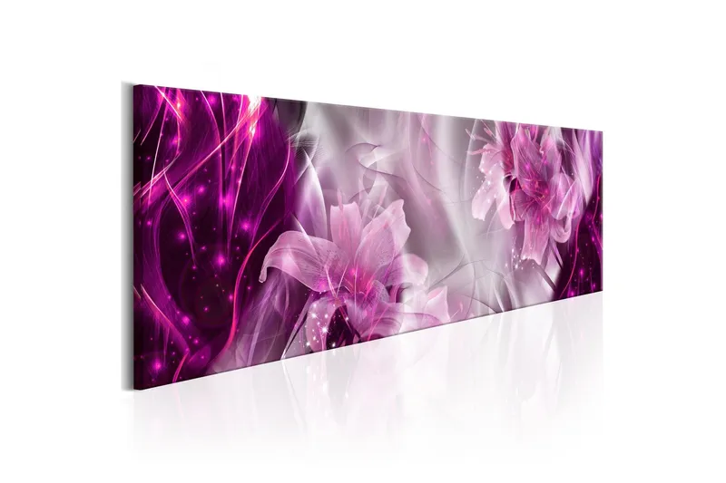 Tavla Purple Flames 120x40 - Artgeist sp. z o. o. — Artgeist sp. z o. o.