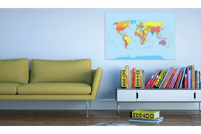 Tavla Rainbow Geography 120x80 - Artgeist sp. z o. o. — Artgeist sp. z o. o.