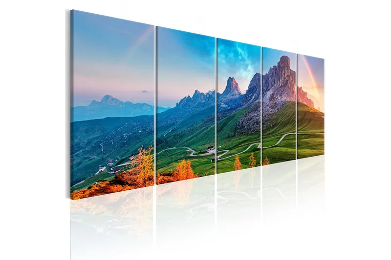 Tavla Rainbow In The Alps 225x90 - Artgeist sp. z o. o. — Artgeist sp. z o. o.