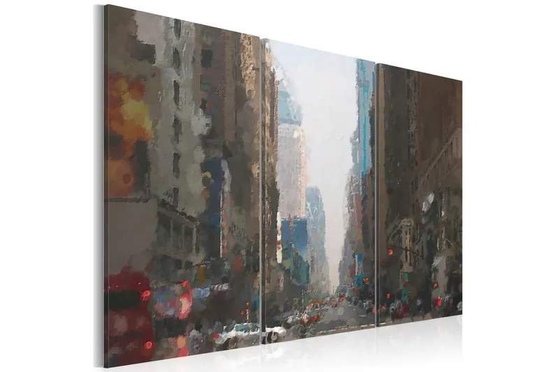 Tavla Rainy city behind the glass 90x60 - Artgeist sp. z o. o. — Artgeist sp. z o. o.