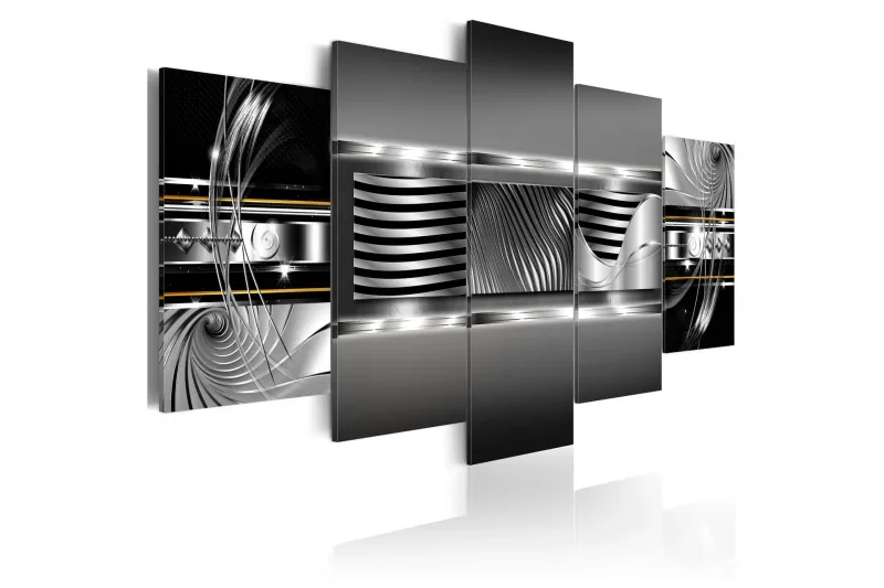 Tavla Rhythm Of Platinum 100x50 - Artgeist sp. z o. o. — Artgeist sp. z o. o.