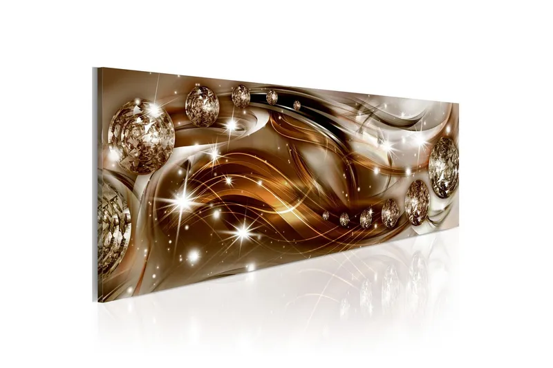 Tavla Ribbon Of Bronze And Glitter 150x50 - Artgeist sp. z o. o. — Artgeist sp. z o. o.