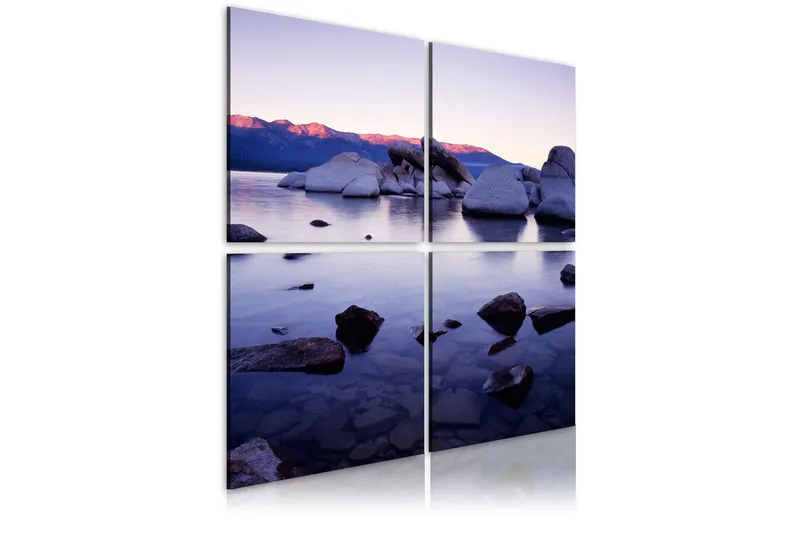 Tavla Rocky Stranden Av Alpin Sjö 80x80 - Artgeist sp. z o. o. — Artgeist sp. z o. o.