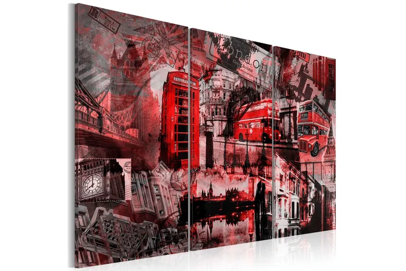 Tavla Röd London 90x60 - Artgeist sp. z o. o. — Artgeist sp. z o. o.
