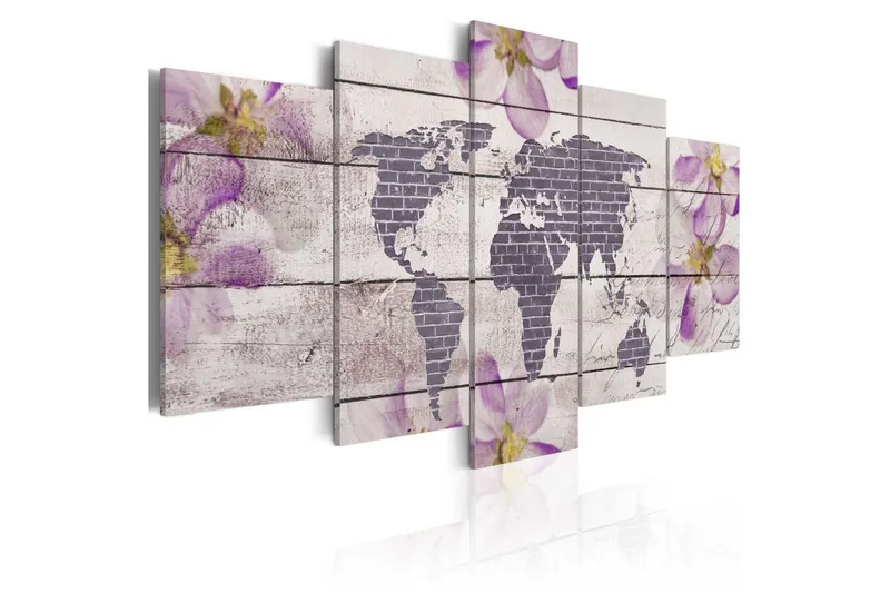 Tavla Romantic World Map 100x50 - Artgeist sp. z o. o. — Artgeist sp. z o. o.
