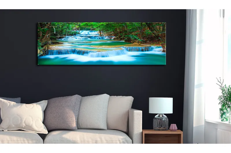 Tavla Sapphire Waterfalls 120x40 - Artgeist sp. z o. o. — Artgeist sp. z o. o.