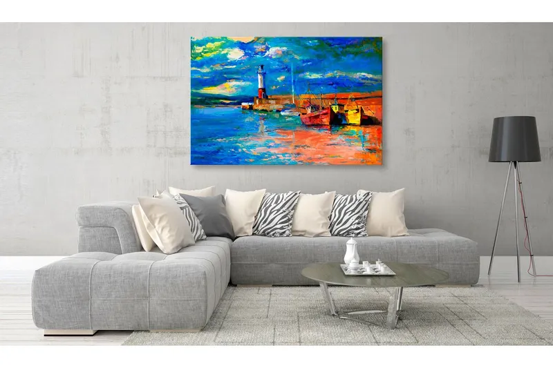 Tavla Seaside Landscape: The Lighthouse 90x60 - Artgeist sp. z o. o. — Artgeist sp. z o. o.