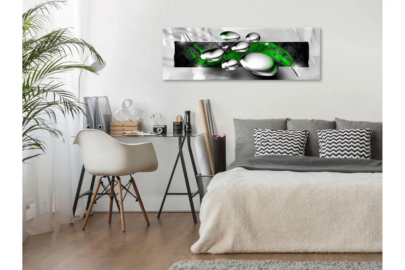 Tavla Shiny Stones (1 Part) Narrow Green 135x45