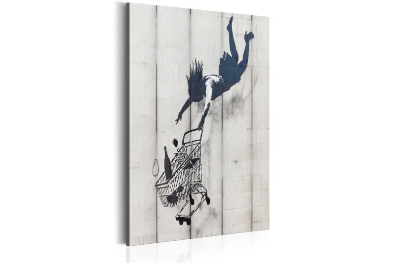 Tavla Shop Til You Drop By Banksy 60x90 - Artgeist sp. z o. o. — Artgeist sp. z o. o.