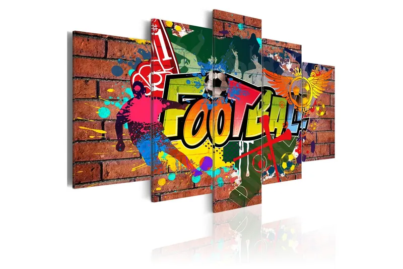 Tavla Soccer Graffiti 200x100 - Artgeist sp. z o. o. — Artgeist sp. z o. o.
