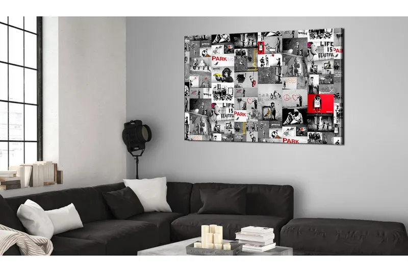 Tavla Street Art: Banksy 90x60 - Artgeist sp. z o. o. — Artgeist sp. z o. o.