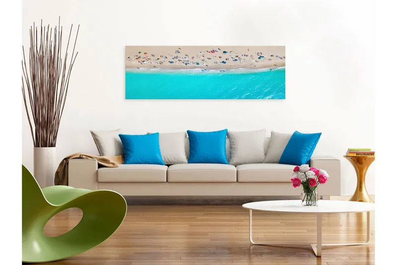 Tavla Sunbathers (1 Part) Narrow 135x45 - Artgeist sp. z o. o. — Artgeist sp. z o. o.