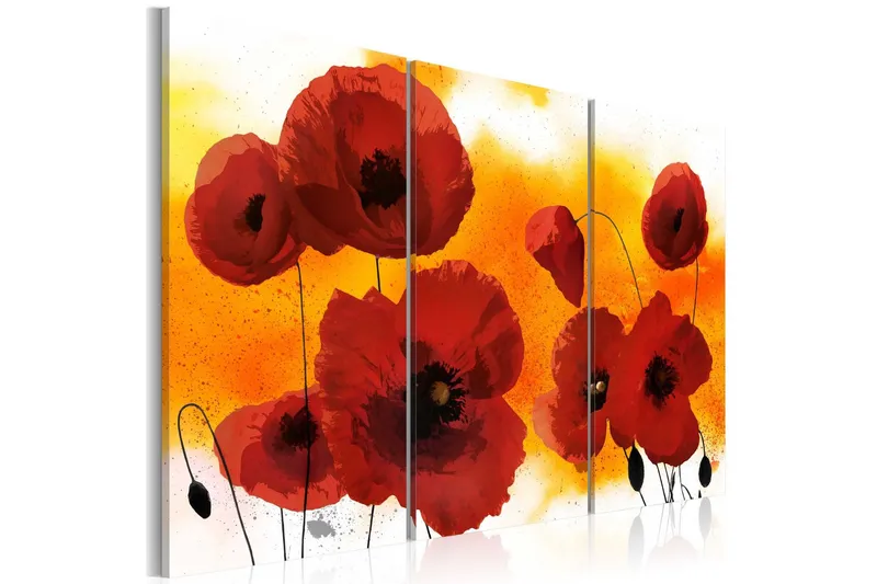 Tavla Sunny afternoon and poppies 90x60 - Artgeist sp. z o. o. — Artgeist sp. z o. o.