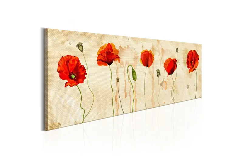 Tavla Tears Of Poppies 135x45 - Artgeist sp. z o. o. — Artgeist sp. z o. o.
