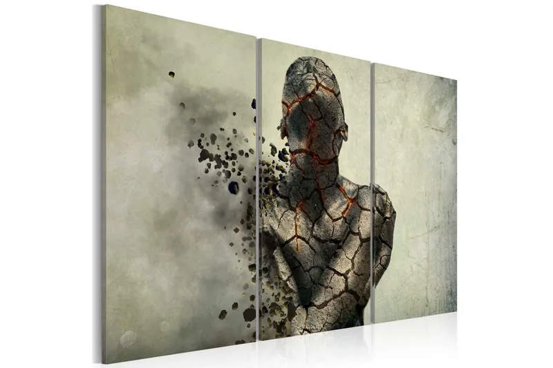 Tavla The Man Of Stone Triptych 120x80 - Artgeist sp. z o. o. — Artgeist sp. z o. o.
