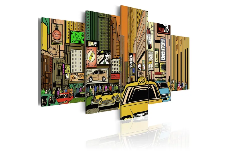 Tavla The Streets Of New York City In Cartoons 200x100 - Artgeist sp. z o. o. — Artgeist sp. z o. o.