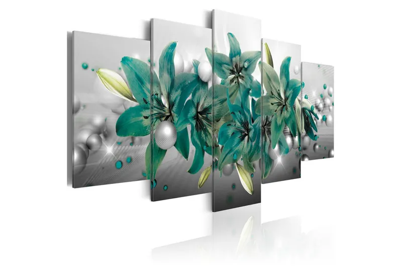 Tavla Turquoise Bouquet 100x50 - Artgeist sp. z o. o. — Artgeist sp. z o. o.