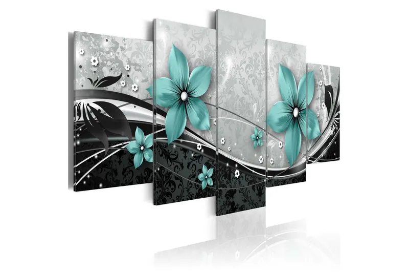 Tavla Turquoise Flower Of Night 200x100 - Artgeist sp. z o. o. — Artgeist sp. z o. o.