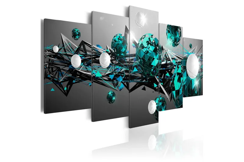 Tavla Turquoise Solar System 100x50 - Artgeist sp. z o. o. — Artgeist sp. z o. o.