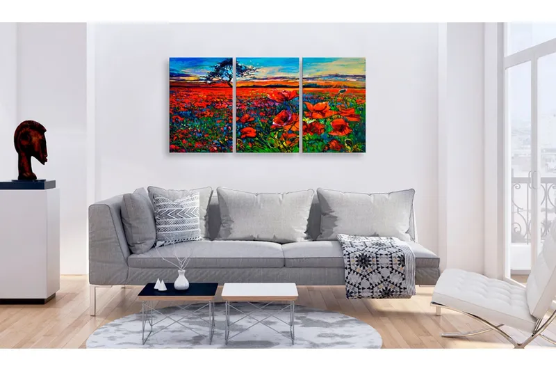 Tavla Valley of Poppies 60x30 - Artgeist sp. z o. o. — Artgeist sp. z o. o.