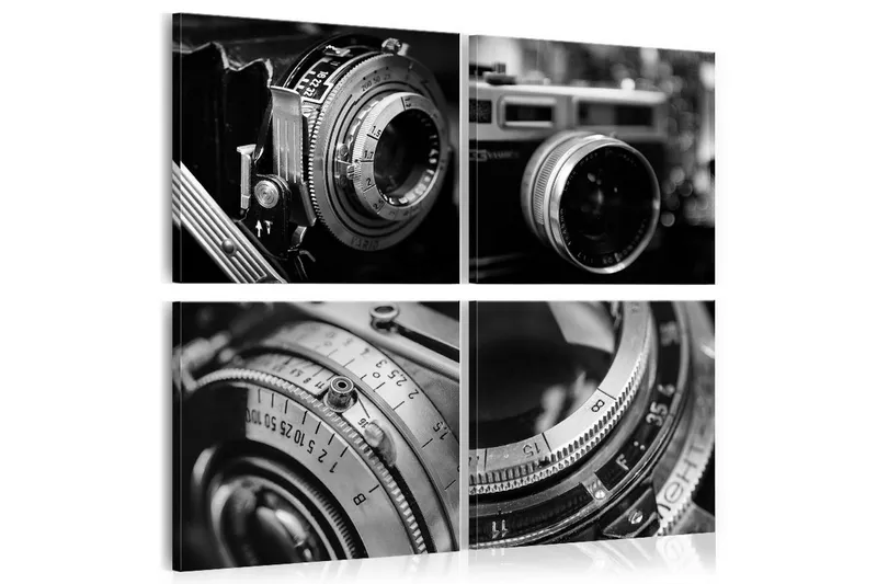 Tavla Vintage Cameras 40x40 - Artgeist sp. z o. o. — Artgeist sp. z o. o.