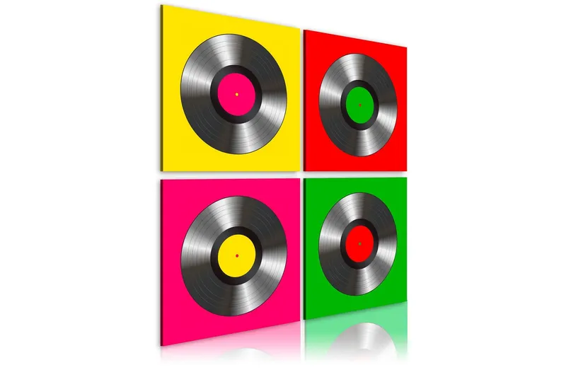 Tavla Vinyler: Popkonst 60x60 - Artgeist sp. z o. o. — Artgeist sp. z o. o.