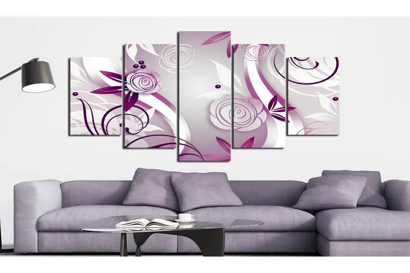 Tavla Violet Roses 200x100 - Artgeist sp. z o. o. — Artgeist sp. z o. o.