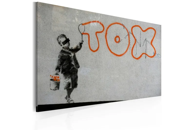 Tavla Wallpaper Graffiti Banksy 60x40 - Artgeist sp. z o. o. — Artgeist sp. z o. o.