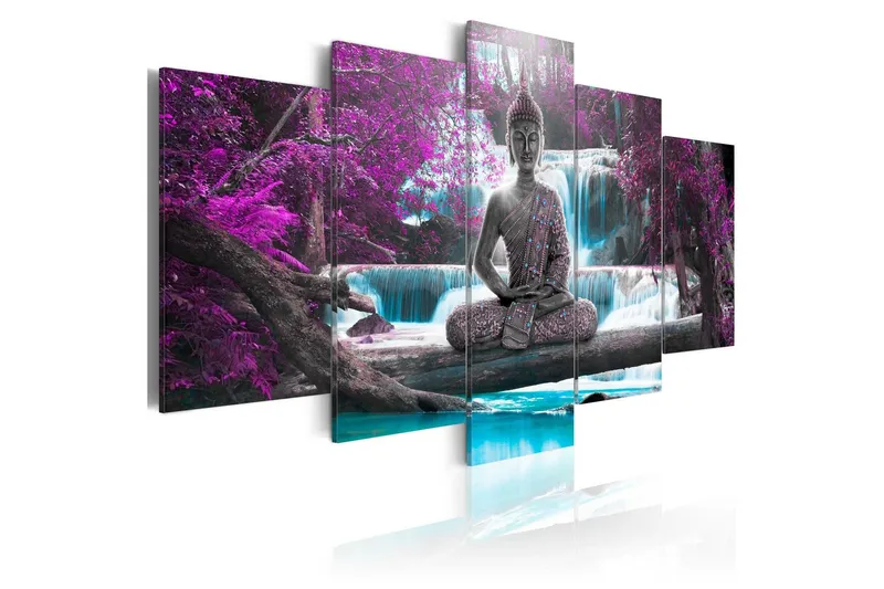 Tavla Waterfall And Buddha 200x100 - Artgeist sp. z o. o. — Artgeist sp. z o. o.