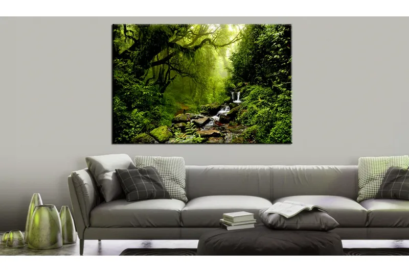 Tavla Waterfall in the Forest 120x80 - Artgeist sp. z o. o. — Artgeist sp. z o. o.