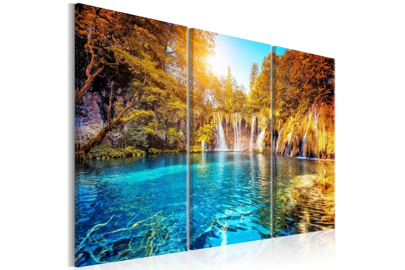 Tavla Waterfalls Of Sunny Forest 120x80 - Artgeist sp. z o. o. — Artgeist sp. z o. o.