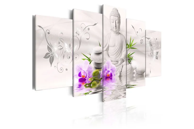 Tavla White Buddha 100x50 - Artgeist sp. z o. o. — Artgeist sp. z o. o.