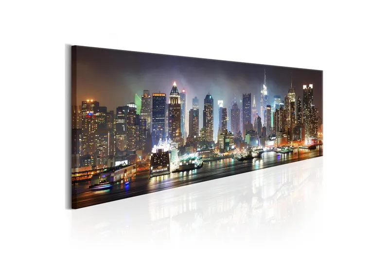 Tavla White Reflections In New York 120x40 - Artgeist sp. z o. o. — Artgeist sp. z o. o.