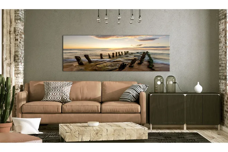 Tavla Wooden Breakwaters 150x50 - Artgeist sp. z o. o. — Artgeist sp. z o. o.