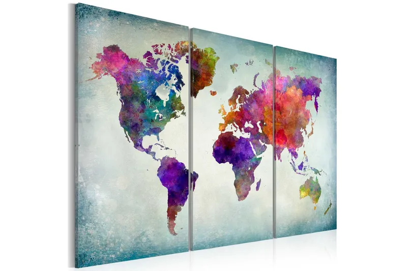 Tavla World In Colors 90x60 - Artgeist sp. z o. o. — Artgeist sp. z o. o.
