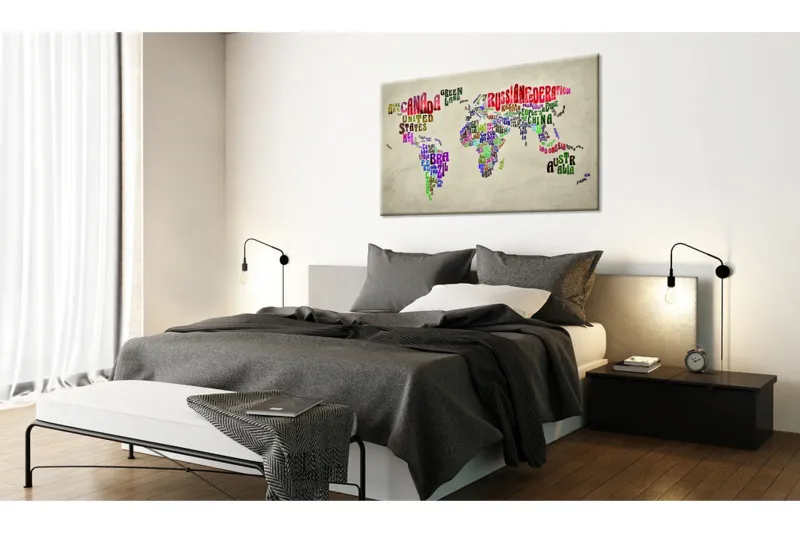 Tavla World Map: World Tour (EN) 120x80 - Artgeist sp. z o. o. — Artgeist sp. z o. o.