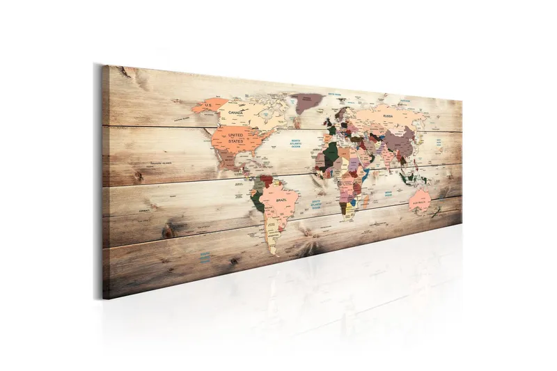 Tavla World Maps: Map of Dreams 135x45 - Artgeist sp. z o. o. — Artgeist sp. z o. o.