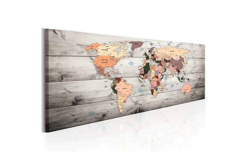Tavla World Maps Wooden Travels 120x40