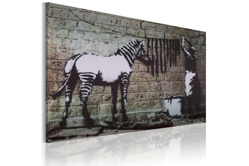 Tavla Zebra Tvätt Banksy 60x40 - Artgeist sp. z o. o. — Artgeist sp. z o. o.