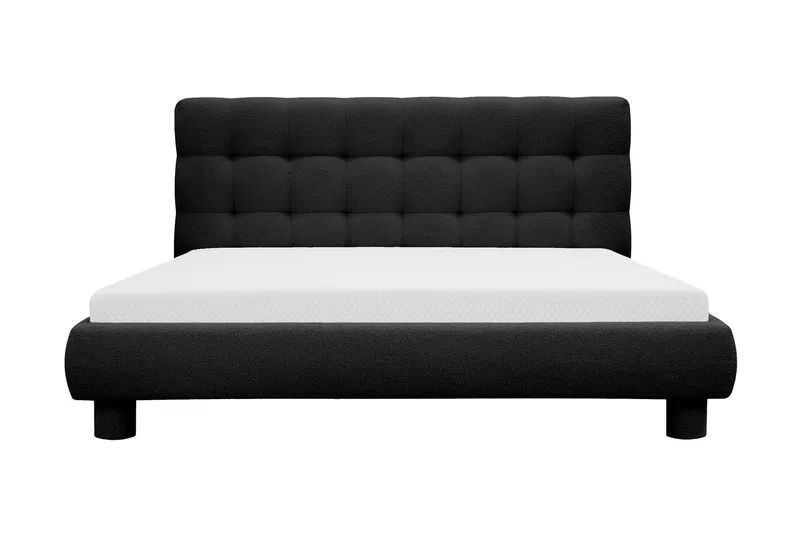 Teddy Komplett Sängpaket Sängram med Madrass 160x200 cm - Svart — Andrarum