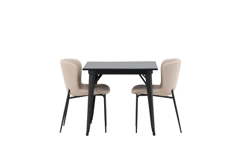 Tempe Matgrupp 80 cm Rektangulär med 2 Modesto stolar - Beige — Venture Home