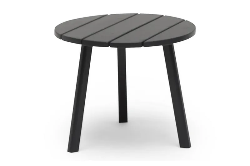 Tennessee Runt Sidobord Utomhus 50 cm Trä Furu - Svart — Hillerstorp