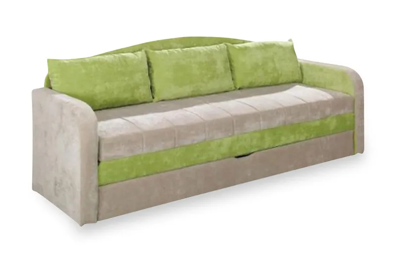 Tenus Bäddsoffa 208x76x86 cm - Beige/Grön — Beige/Grön