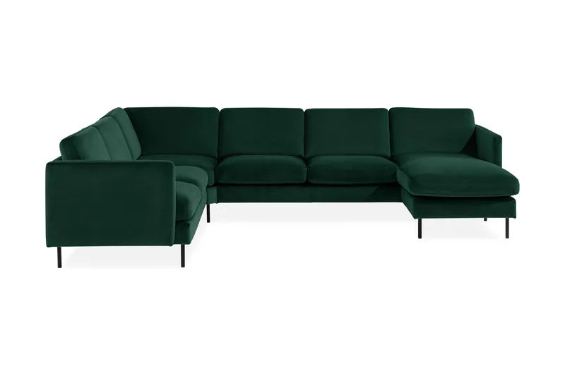 Teodin Hörnsoffa med Divan Höger Sammet - Grön — Grön