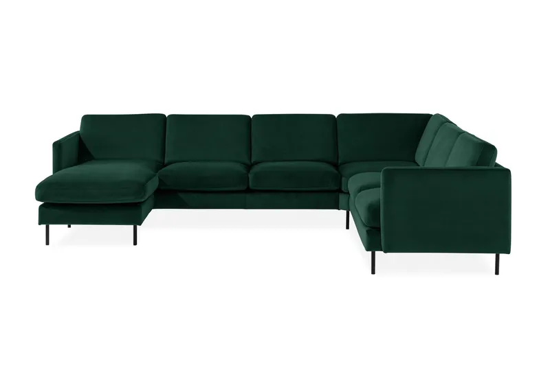 Teodin Hörnsoffa med Divan Vänster Sammet - Grön — Grön