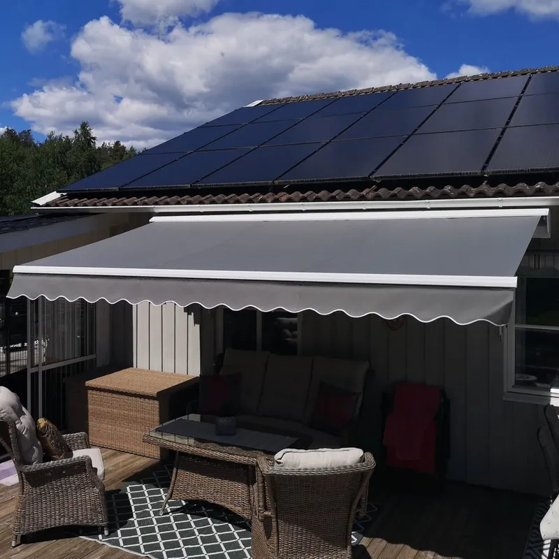 Terrassmarkis 4x3m | Elektrisk motor & fjärrkontroll | Metalcraft — Metalcraft